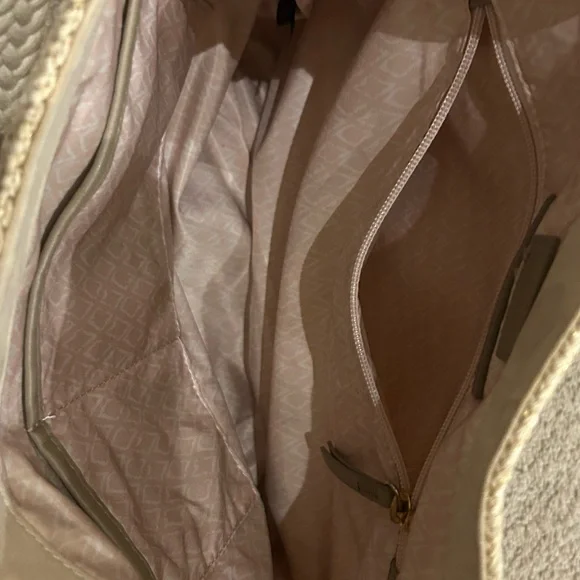 Stella And Dot Ellie Hobo Bag Retired Metallic/Straw Crossbody 2 Way Strap - Picture 6 of 12